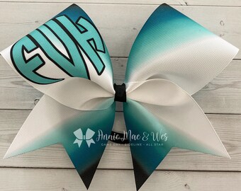 Black and Teal Custom Team Cheer Bow - Custom Cheer Bows - Basketball Cheer Bow - Softball Bow - Softball bows