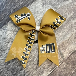 Softball Bow - Your choice of bow color and accent color