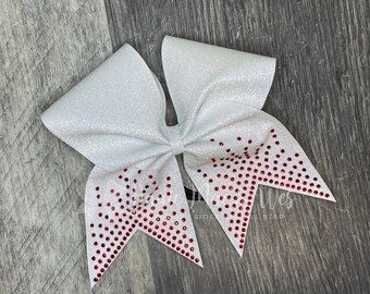 Cheer Bow - Your choice of Glitter and Rhinestone Color - CBT2