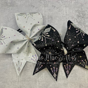 Glitter and Rhinestone Cheer Bow