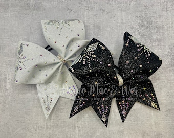 Glitter and Rhinestone Cheer Bow