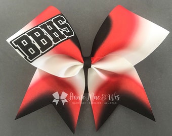 Custom Cheer Bows - Red and Black