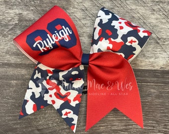 Softball Bow - Camo Softball Bow - Your choice of colors