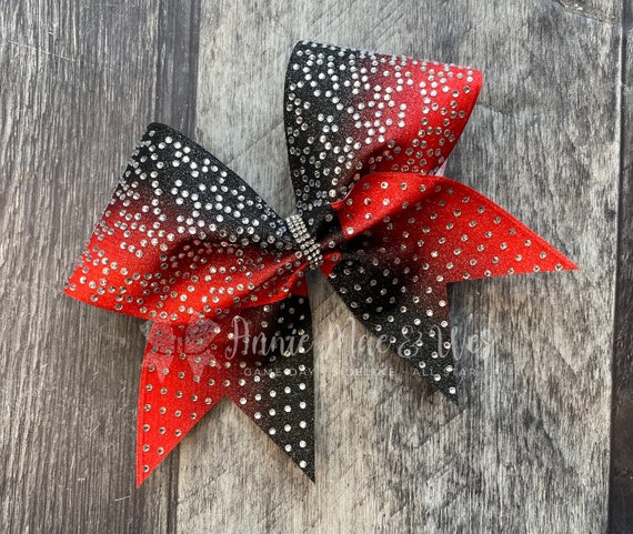 Cheer Bows - Your Choice of Colors - Shown in Black and Red  display picture 1