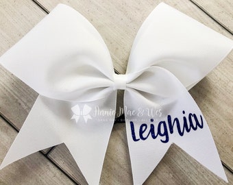 Custom Cheer Bows - Your choice of ribbon and glitter color