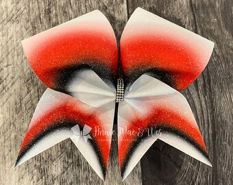 Competition Cheer Bow - Glitter and Rhinestone Bling Cheer Bow - Cheer bows - competition cheer bows - all star cheer bow