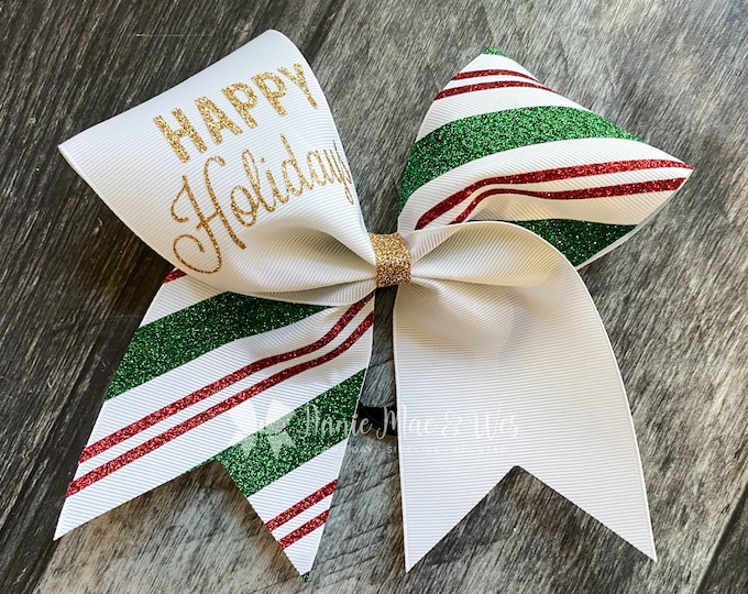 Featured listing image: Happy Holidays Cheer Bow Christmas Cheer Bow