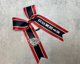 Long Tail Cheer Bow - Sideline Cheer Bow - Collegiate Style Cheer Bow - College Style - Softball Bow
