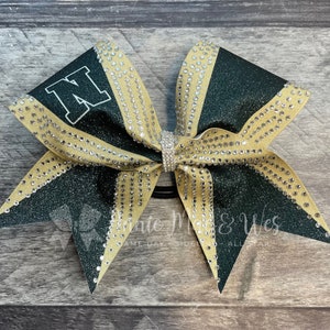 Glitter & Rhinestone Cheer Bow - Your choice of colors