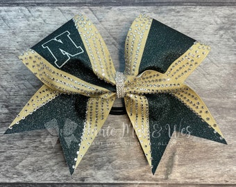 Glitter & Rhinestone Cheer Bow - Your choice of colors