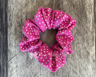 Scrunchie - Pink Rhinestone Scrunchie - Luxury Rhinestone Scrunchies - Bling Rhinestone Scrunchie - Sparkly Scrunchies