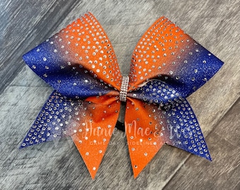 Glitter & Rhinestone Cheer Bow - Your choice of colors