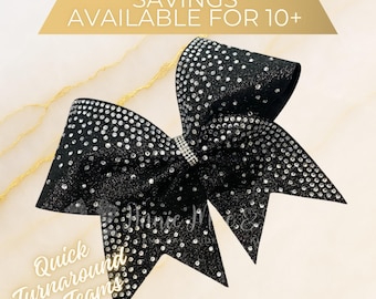 Glitter and Rhinestone Cheer Bow