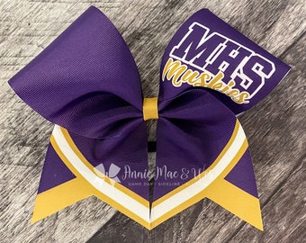 Softball team cheer bow - orange and black - team cheer bow - team cheer bows - softball bows - senior cheer bows - black and orange