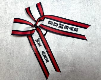 Long Tail Cheer Bow - Sideline Cheer Bow - Collegiate Style Cheer Bow - College Style - Softball Bow