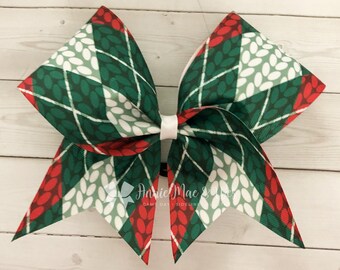 Christmas Cheer Bows - Ugly Christmas Sweater Cheer Bow