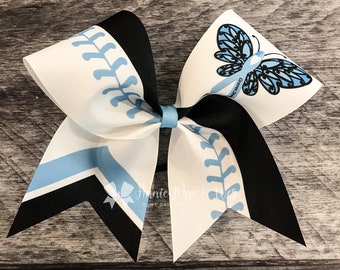 Logo softball bow - Your logo and choice of colors