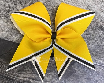 Cheer Bows - Your choice of finish and one color - accent colors are black and white