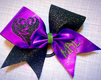 Cheer bow - inspired by Mal from Descendants