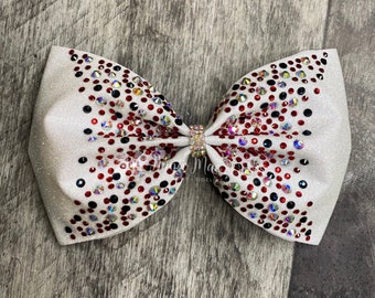 Competition Cheer Bow - Glitter and Rhinestone Bling Cheer Bow - Cheer bows - competition cheer bows - all star cheer bow