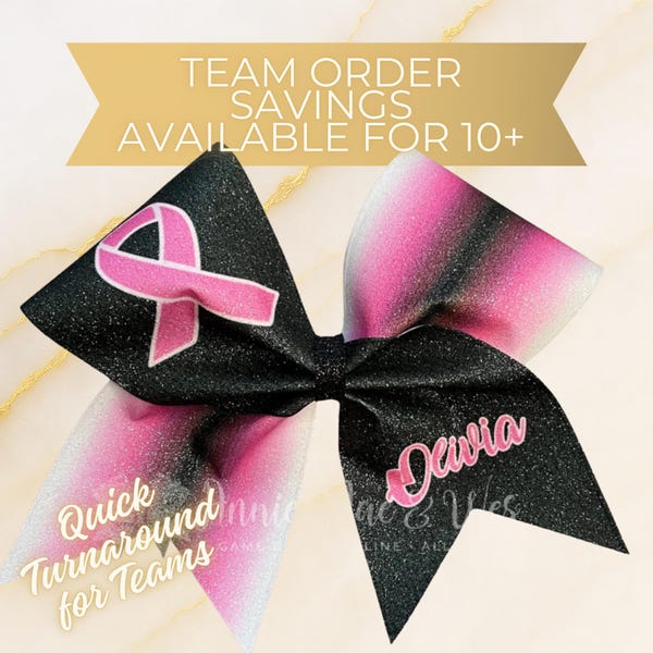 Breast Cancer Awareness Cheer Bows - Team Cheer Bows - Awareness Cheer Bows - Pink Cheer Bows - Pink Out Cheer Bows - Pink Cheer Bow