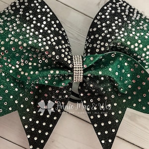 Competition Cheer Bow - Glitter and Rhinestone Bling Cheer Bow - Cheer bows - competition cheer bows - all star cheer bow