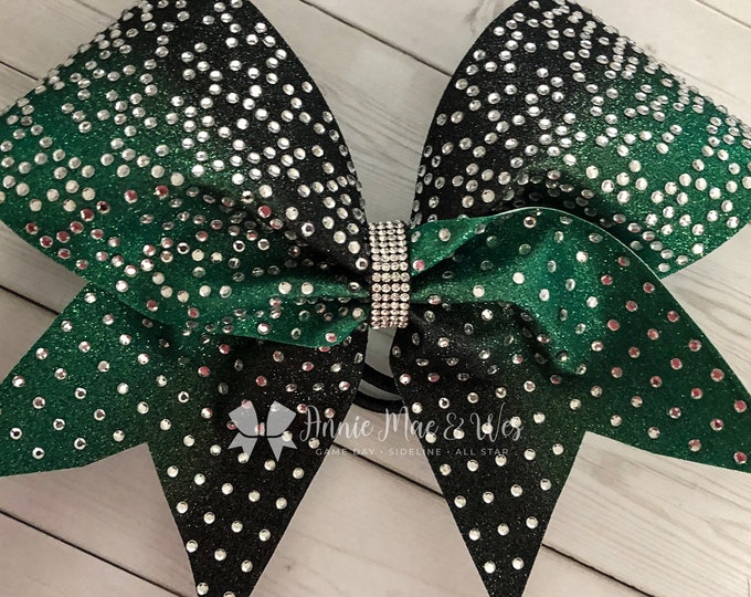 Featured listing image: Competition Cheer Bow - Glitter and Rhinestone Bling Cheer Bow - Cheer bows - competition cheer bows - all star cheer bow