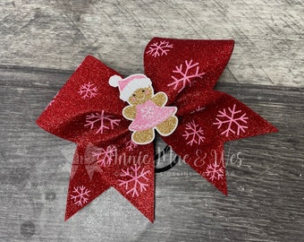 Christmas Cheer Bows - Gingerbread Cheer bow