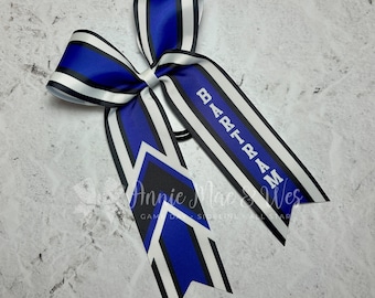 Softball bow - softball bows - long tail softball bow - collegiate style bow - 2.25" ribbon bow - orange softball bow