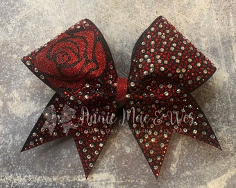 Competition Cheer Bow - Glitter and Rhinestone Bling Cheer Bow - Cheer bows - competition cheer bows - all star cheer bow - Mercer