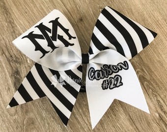 Softball Bows - black and white softball bow