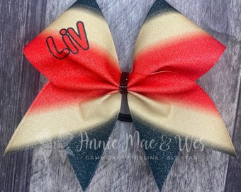 Cheer Bows - Your choice of 2 accent colors with black