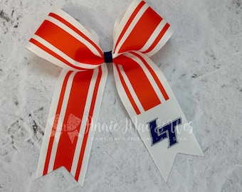 Long Tail Cheer Bow - You choice of bow and accent colors