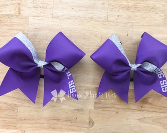 Big Sis OR Lil Sis Cheer Bow - Big Sis Cheer Bow - Little Sis Cheer Bow - Sister Cheer Bows - Sisters Cheer Bows