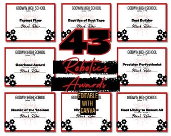 Editable Robotics Superlatives | STEM End of Season Awards | Funny Printable Team Certificates for Robotics Clubs & Competitions