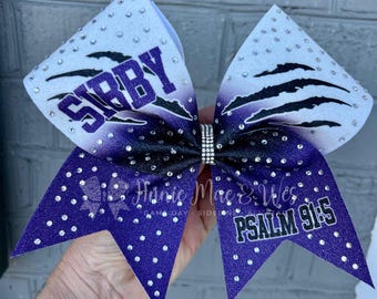 Cheer bows - Cheer Bow - Claw Scratch Cheer Bows - Panthers - Cougars