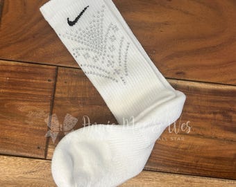 Rhinestone Bling Cheer Socks