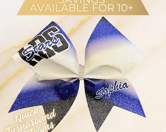 Cheer Bow - Your Choice of Colors Custom Royal blue cheer bows