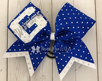 Custom rhinestone cheer bow