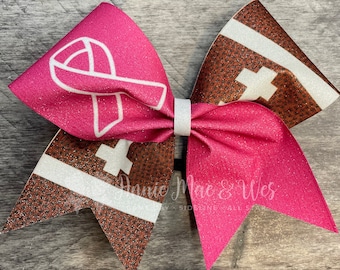 Breast Cancer Awareness Cheer Bows - Football Cheer Bows - Awareness Cheer Bows - Pink Cheer Bows - Pink Out Cheer Bows - Pink Cheer Bow