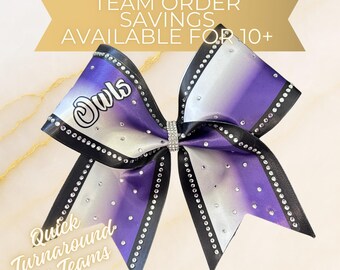 Cheer Bows - Your choice of 2 accent colors with white