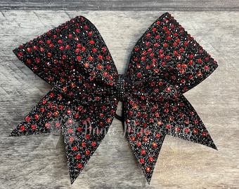 Glitter and Rhinestone Cheer Bow