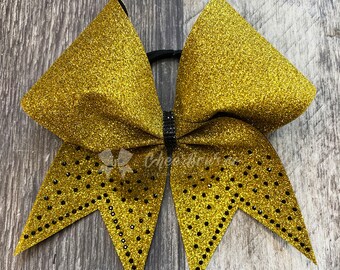 Cheer Bow - Your choice of Glitter and Rhinestone Color - CBT2