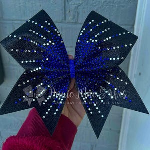 Glitter and Rhinestone Cheer Bow