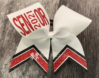 Senior Cheer bow - Cheer bows - Sideline cheer bow - Cheer bows - Red and Black - Black and Red