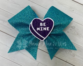 Valentine's Day cheer bow - Valentine's Day cheer bows - valentine cheer bow - Valentine's Day Cheer Bows