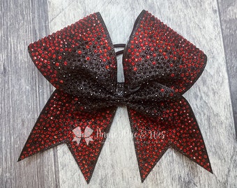 Competition Cheer Bow - Glitter and Rhinestone Bling Cheer Bow - Cheer bows - competition cheer bows - all star cheer bow - Mercer