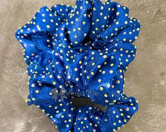 Royal Blue Rhinestone Scrunchie – Sparkly Hair Accessory