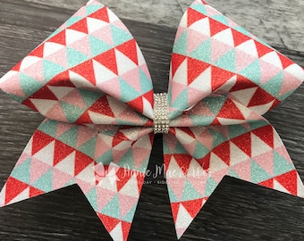 Valentine's Day cheer bow - Valentine's Day cheer bows - valentine cheer bow - Valentine's Day Cheer Bows