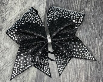 Glitter and Rhinestone Cheer Bow - Your choice of colors